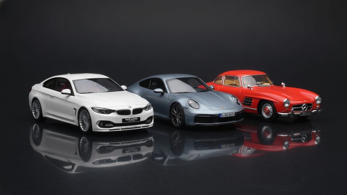 Modèle Porsche de collection au 1:18 sur fond studio épuré &mdash; offre Models118 pour la première commande