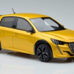 Peugeot Peugeot 208 GT Line Geel Otto 1:18 1:18 Résine