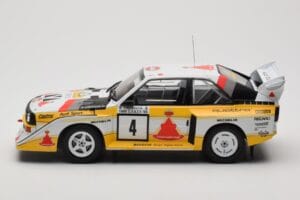 Audi Sport Quattro S1 E2 #4 S. Blomqvist / B. Cederberg Rally 1000 Lakes 1985 IXO 1:18 18RMC161A Métal — image 3 sur 6