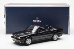 BMW 325i E30 Cabriolet Noir Métallique Norev 1:18 183211 Métal — image 6 sur 6