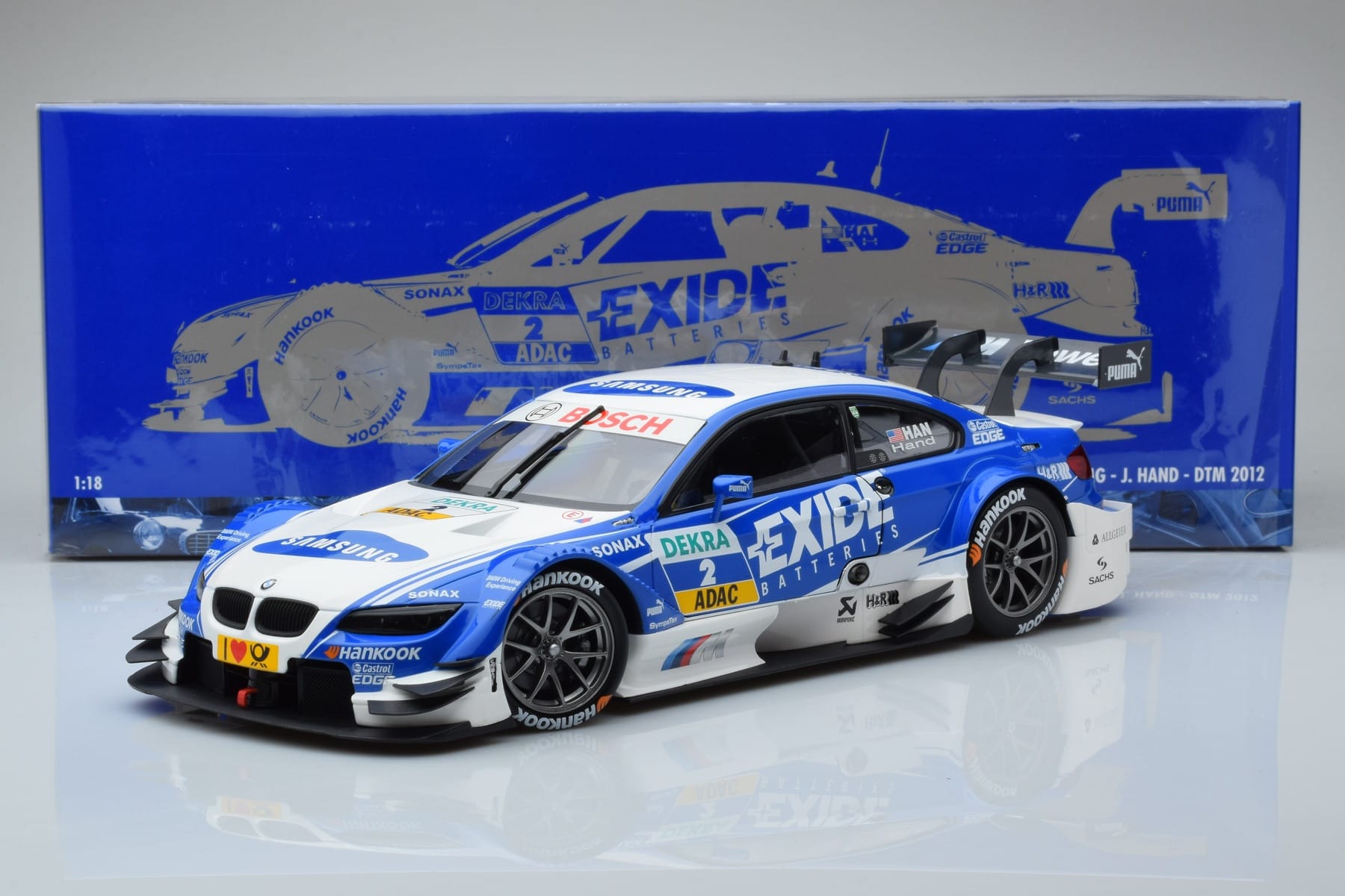 BMW M3 #2 BMW Team RMG A.J. Hand DTM 2012 Minichamps 1:18 100122202 Métal — image 8 sur 8