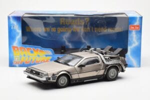 DeLorean DMC-12 Time Machine Back to the Future Argent Sun Star 1:18 2711 Métal — image 2 sur 8