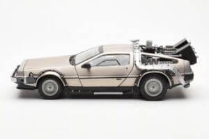 DeLorean DMC-12 Time Machine Back to the Future Argent Sun Star 1:18 2711 Métal — image 3 sur 8