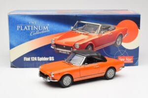 Fiat 124 BS Orange Sun Star 1:18 4906 Métal — image 8 sur 8