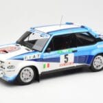 Fiat 131 Abarth #5 Team Fiat Works Rally Portugal 1980 Kyosho 1:18 08376A Métal