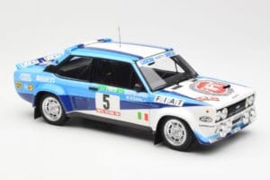Fiat 131 Abarth #5 Team Fiat Works Rally Portugal 1980 Kyosho 1:18 08376A Métal — image 6 sur 8