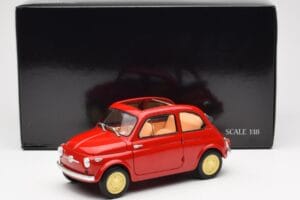 Fiat Nuova 500 Coral Rouge Kyosho 1:18 08966R Métal — image 8 sur 8