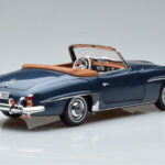 Mercedes 190 SL W121 Roadster Bleu Norev 1:18 - image 3 of 8