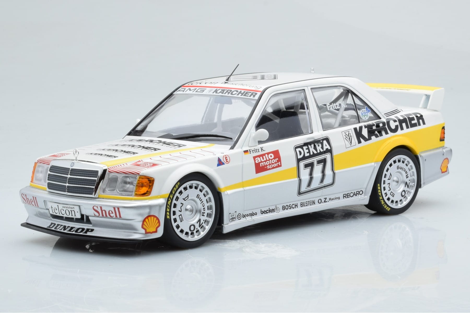 Mercedes 190E 2.5-16 W201 EVO 1 Karcher #77 F. Kreutzpointer Team AMG-Mercedes DTM 1990 Minichamps 1:18 155903677 Métal
