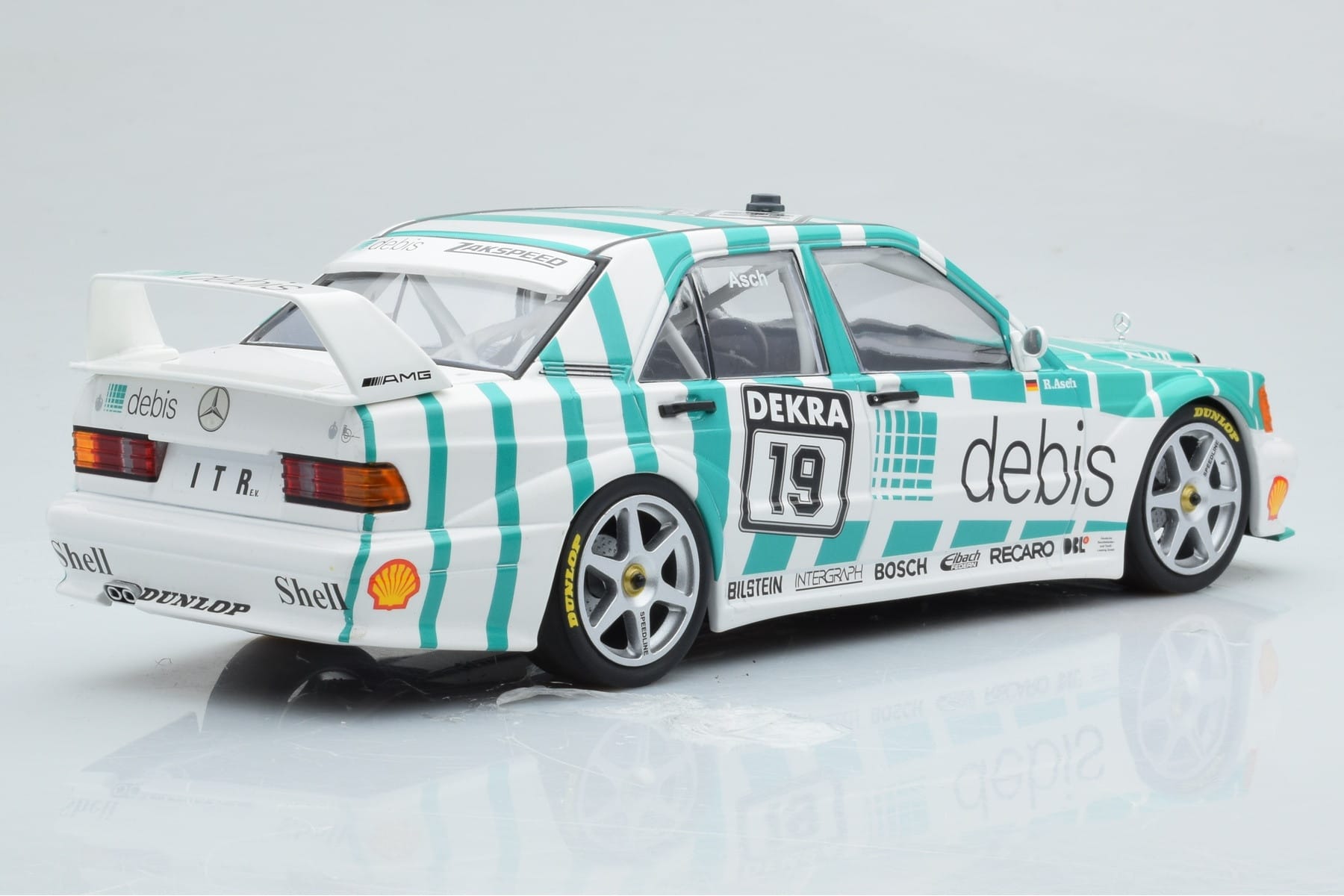 Mercedes 190E 2.5-16 W201 EVO 2 Debis #19 R. Asch Team Zackspeed DTM 1991 Minichamps 1:18 155913619 Métal — image 2 sur 6