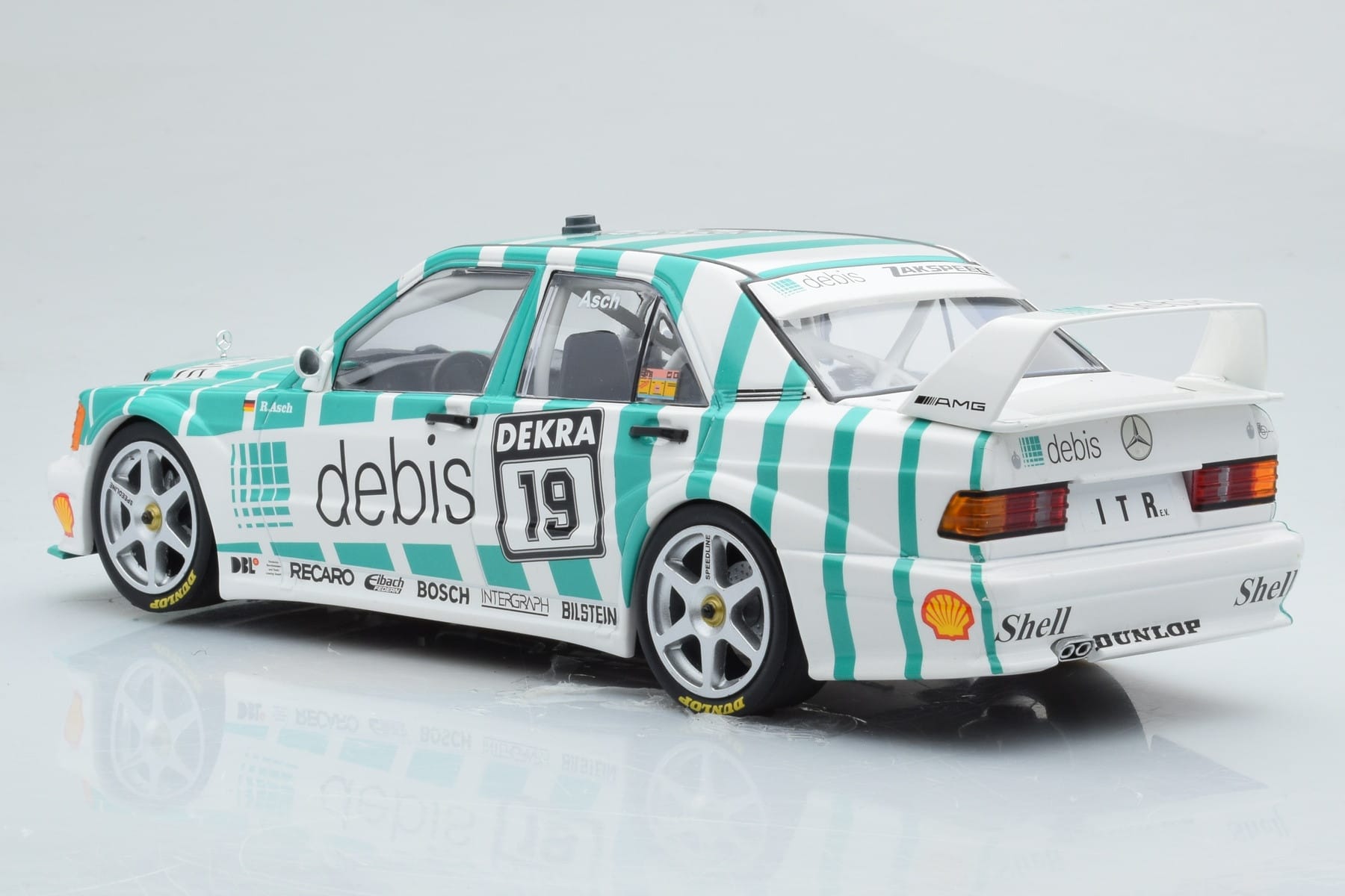Mercedes 190E 2.5-16 W201 EVO 2 Debis #19 R. Asch Team Zackspeed DTM 1991 Minichamps 1:18 155913619 Métal — image 5 sur 6