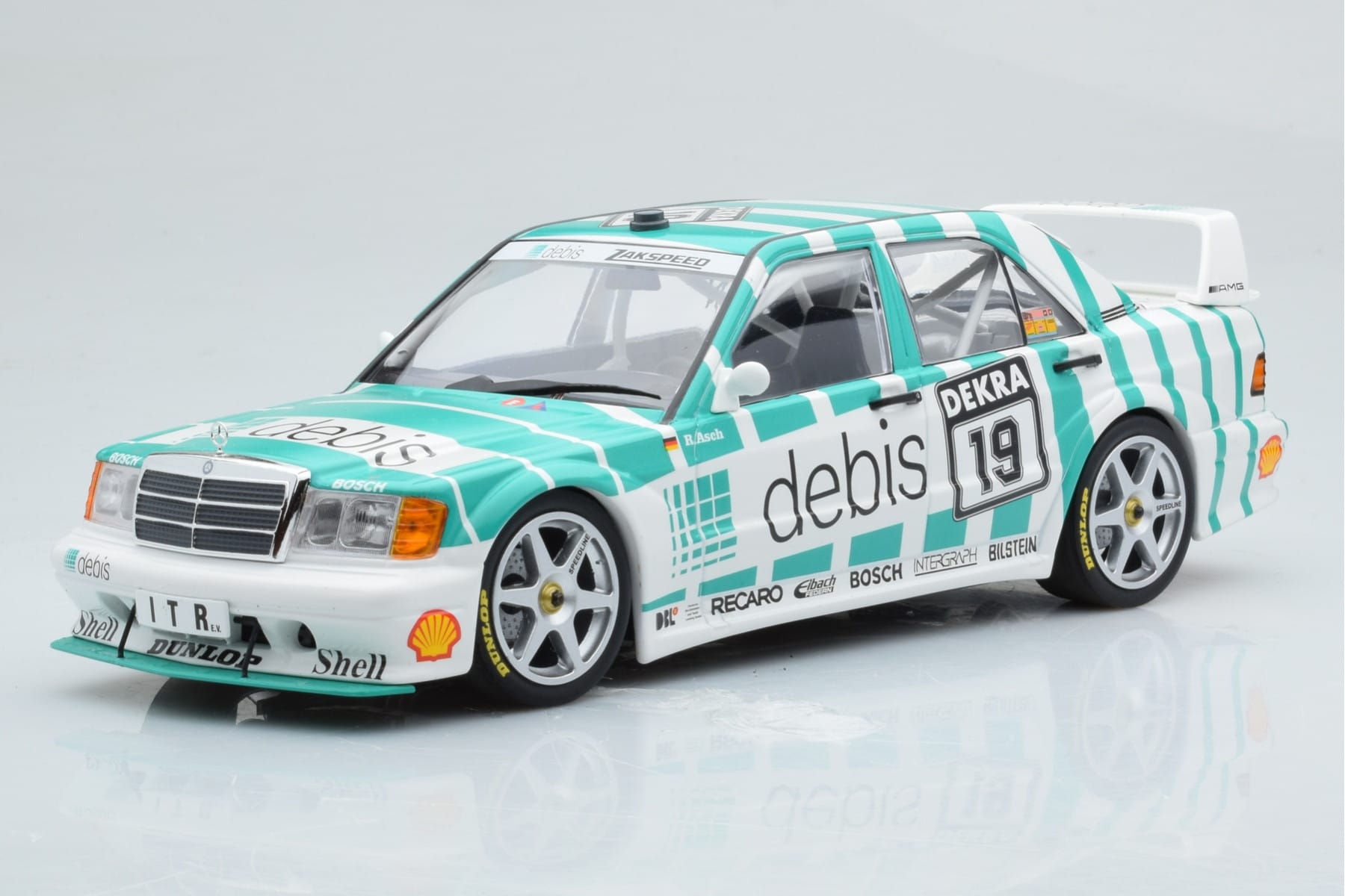 Mercedes 190E 2.5-16 W201 EVO 2 Debis #19 R. Asch Team Zackspeed DTM 1991 Minichamps 1:18 155913619 Métal
