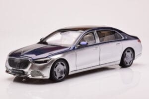 Mercedes Maybach S680 W223 Nautical Bleu Cirrus Argent Almost Real 1:18 820125