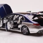 Mercedes Maybach S680 W223 Nautical Bleu Cirrus Argent Almost Real 1:18 820125 - image 5 of 8