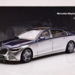 Mercedes Maybach S680 W223 Nautical Bleu Cirrus Argent Almost Real 1:18 820125 - image 8 of 8