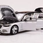 Mercedes Maybach S680 W223 Obsidian Noir Diamond Blanc Almost Real 1:18 - image 2 of 7