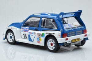 MG Metro 6R4 #14 D. Llewellin / P. Short RAC Rally 1986 IXO 1:18 18RMC068C Métal — image 5 sur 6