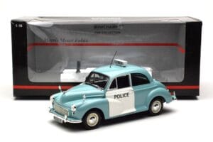 Morris Minor Police Bleu & Blanc Minichamps 1:18 150137090 Métal — image 8 sur 8