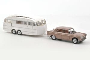 Peugeot 404 Avec Caravane Henon Norev 1:18 184837 Métal