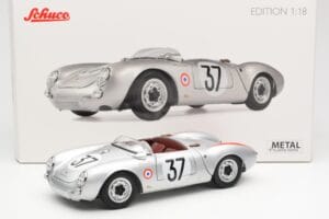 Porsche 550 RS Spyder #37 H. Polensky / R. von Frankenberg 24 Hours of Le Mans 1955 Schuco 1:18 450033400 Métal — image 8 sur 8