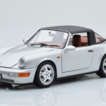Porsche 911 964 Carrera 4 Targa Polar Argent Norev 1:18 - image 4 of 9