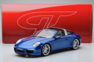 Porsche 911 991 4S Targa Bleu GT Spirit 1:18 GT037 Résine — image 5 sur 5