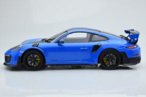 Porsche 911 GT2 RS 991.2 Weissach Package Bleu Jantes Magnésium Noires Minichamps 1:18 153068316 Métal — image 3 sur 6