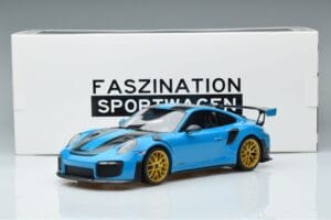Porsche 911 991.2 GT3 RS Weissach Package Miami Bleu Jantes Or Minichamps 1:18 153068310 Métal — image 6 sur 6