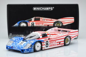 Porsche 956L Spirit of America #8 G. Follmer / J. Morton / K. Miller 24 Hours of Le Mans 1986 Minichamps 1:18 180866508 Métal — image 8 sur 8