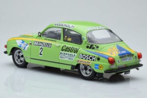 Saab 96 V4 #2 S. Blomqvist / H. Sylvan Rally Sweden 1976 IXO 1:18 18RMC085B Métal — image 5 sur 6