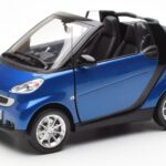 Smart Fortwo 451 Cabrio Bleu & Noir Minichamps 1:18