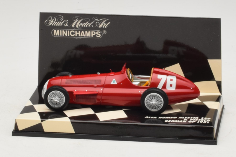 Alfa Romeo 159 Alfetta #78 P. Pietsch German GP 1951 Minichamps 1:43 400511278 Métal