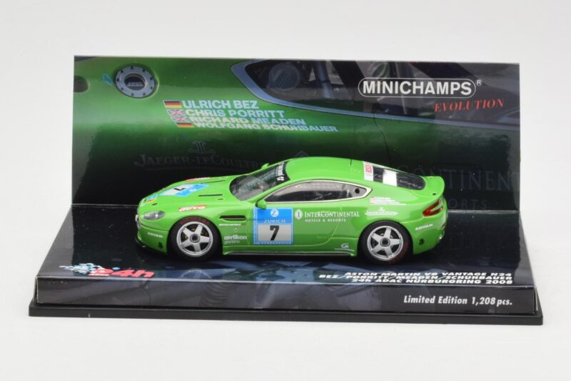 Aston Martin V8 Vantage N24 #7 U. Bez / Porritt / R. Meaden 24 Hours Nurburgring 2008 Minichamps 1:43 437081307 Métal