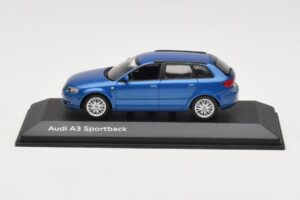 Audi A3 8P Sportback Mauritius Blue Minichamps 1:43 5010403033 Métal
