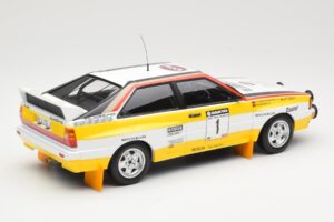 Audi Quattro A2 Audi Sport #1 W. Röhrl / C. Geistdörfer DNF Sanyo Rally of New Zealand 1984 Minichamps 1:18 155841101 Métal — image 2 sur 6