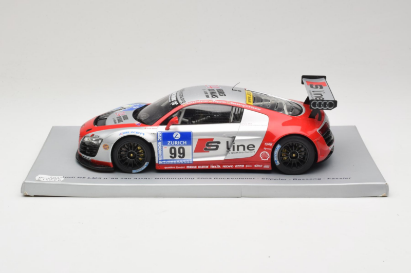 Audi R8 LMS #99 F. Biela / P. Kaffer / M. Fässler / M. Hennerici Phoenix Racing 24 Hours Nürburgring 2009 Spark 1:18 18S041 R