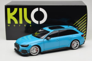 Audi RS4 B9 Avant Darwin Pro Bleu Kilo Works 1:18 KLW002303 Métal — image 8 sur 8