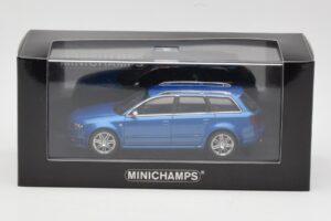 Audi RS4 B7 Avant Blue Metallic Minichamps 1:43 AUDI010 Métal — image 4 sur 4