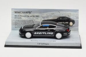 Bentley Continental GT World Record Car on Ice Noir Minichamps 1:43 436139026-O Métal
