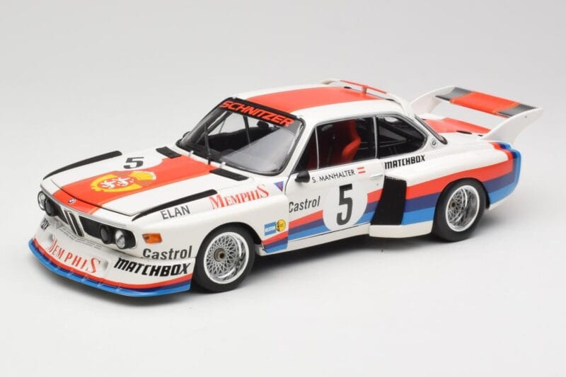 BMW 3.5 CSL E9 Gr.5 #5 S. Manhalter Winner Havirov Interseries 1977 Minichamps 1:18 180772005 Métal