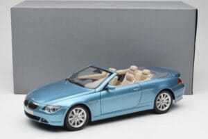 BMW 6 E64 Cabriolet Bleu Clair Kyosho 1:18 80430153440 Métal — image 8 sur 8