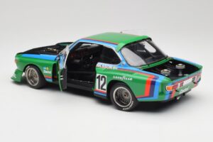 BMW 3.5 CSL E9 Gruppe 5 #12 H. Quester / G. Nilsson Zeltweg Winner 1976 Minichamps 1:18 180762012 Métal — image 5 sur 8