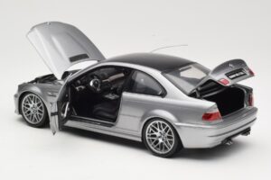 BMW M3 E46 CSL Argent Kyosho 1:18 08506S Métal — image 5 sur 8