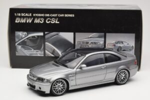 BMW M3 E46 CSL Argent Kyosho 1:18 08506S Métal — image 8 sur 8