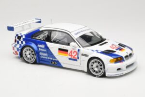 BMW M3 E46 GTR #42 J. Lehto / J. Muller ELMS 2001 Minichamps 1:18 100012192 Métal — image 6 sur 8