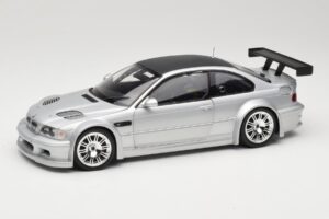 BMW M3 E46 GTR Street Argent With Carbon Roof Minichamps 1:18 100012102 Métal