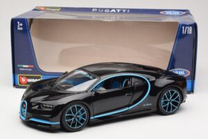 Bugatti Chiron Noir & Bleu Bburago 1:18 18-11040BK Métal — image 8 sur 8
