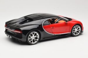 Bugatti Chiron Noir & Rouge Bburago 1:18 18-11040 Métal — image 3 sur 8