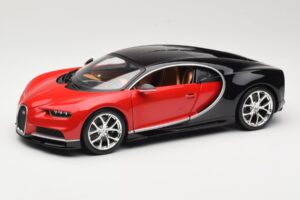 Bugatti Chiron Noir & Rouge Bburago 1:18 18-11040 Métal