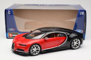 Bugatti Chiron Noir & Rouge Bburago 1:18 18-11040 Métal — image 8 sur 8